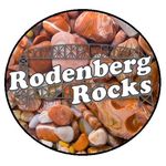 A pile of rocks sits behind the words "Rodenberg Rocks."