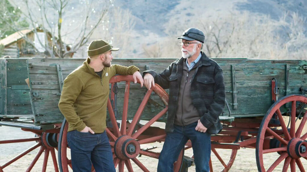 Made Like You Blog - Casey Gorsett two men standing next to a cart in Stormy Kromer hats