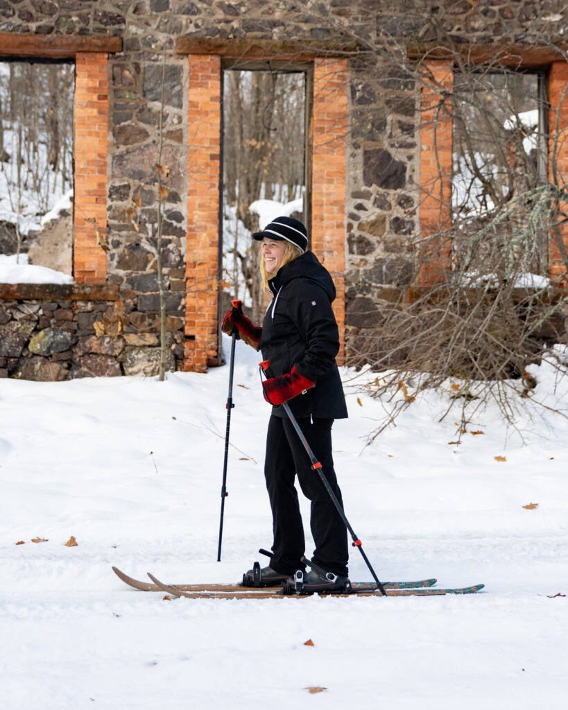 Kromer Country Ironwood History Blog Michael Smart skiing in the upper peninsula in the winter