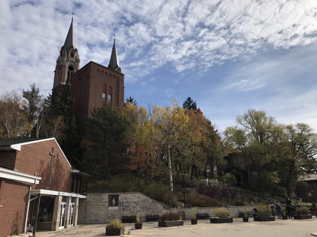 The autumn colors on Holy Hill are stunning